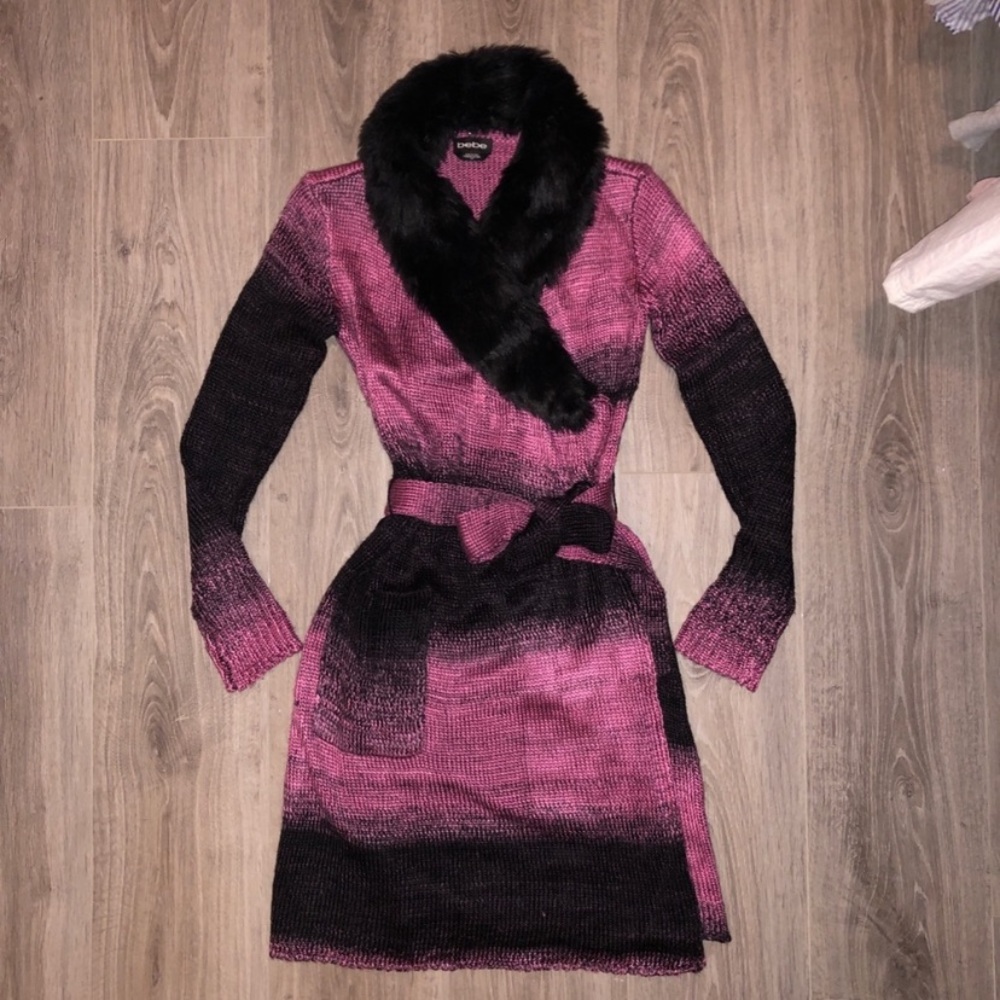 Bebe cardigan sweater tie around